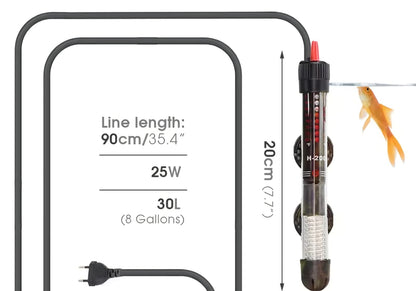 Calentador Ajustable 17-35°C Para Acuario 220V