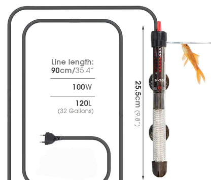 Calentador Ajustable 17-35°C Para Acuario 220V